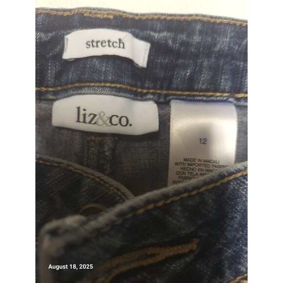 Liz & Co Stretch Bootcut Women's Blue Jeans Size 12 EUC - Picture 2 of 7
